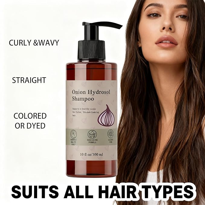 Onion Shampoo for Hair Growth, Onion Hydrosol with Rosemary, Biotin, for Stronger, Fuller and Thicker Hair, Growth Shampoo for Women and Men (1PC)