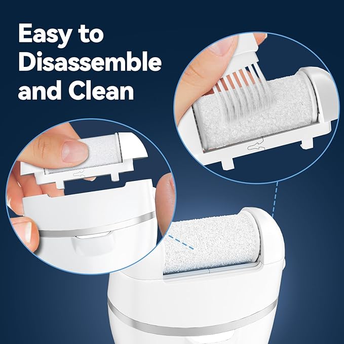 Wea&Hea Electric Callus Remover for Feet with 3 Roller Heads 2 Speed Rechargeable Waterproof Professional Pedicure Kit 17 in 1 Foot File Tools Perfect for Dead Hard Cracked Dry Skin