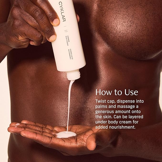 CYKLAR Ceramide Milky Essence – Unscented Body Lotion for Dry, Sensitive Skin – Lightweight Hydrating Ceramide Moisturizer for Skin Barrier with Polyglutamic Acid & Hydroxyethyl Urea - 8 fl oz