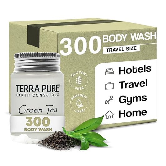 Terra Pure Green Tea Body Wash, 1 oz. In Jam Jar With Organic Honey And Aloe Vera (Case of 300)
