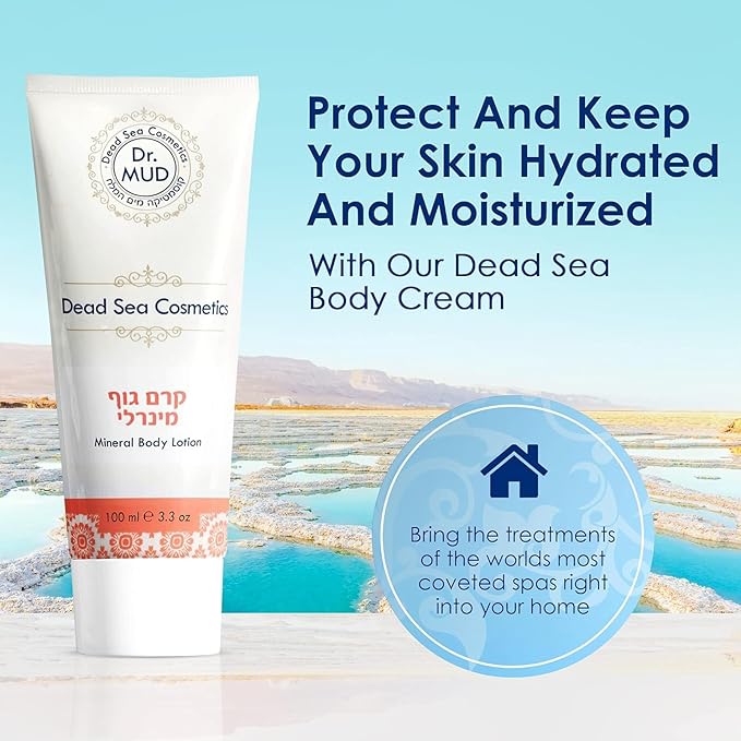 Dr. MUD Dead Sea Cosmetics Mineral Body Lotion | Dead Sea Body Lotion with Natural Fruit Oils and Extracts, Dead Sea Salt and Minerals