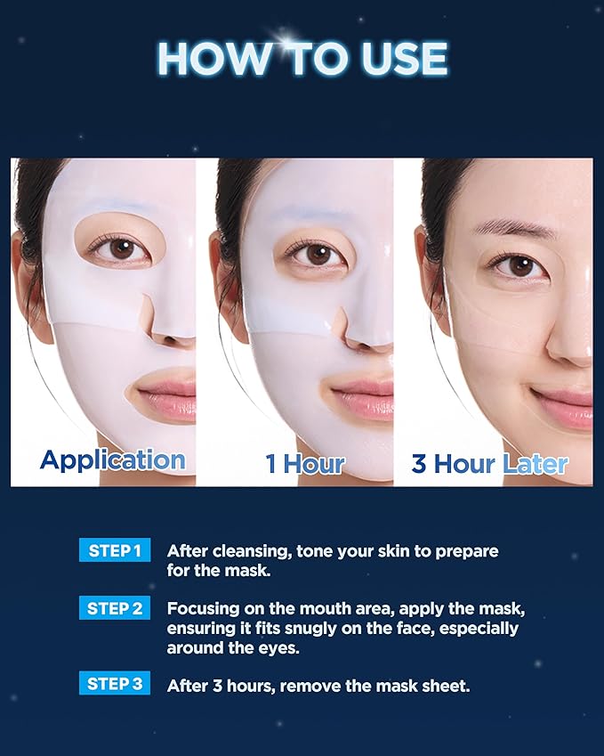 WELLAGE Hyper Peptide Firming Booster Collagen Hydrogel Face Sheet Mask -Face Overnight Mask for Pore Tightening & Elasticity Improvement - Korean Skincare, 5 Sheets