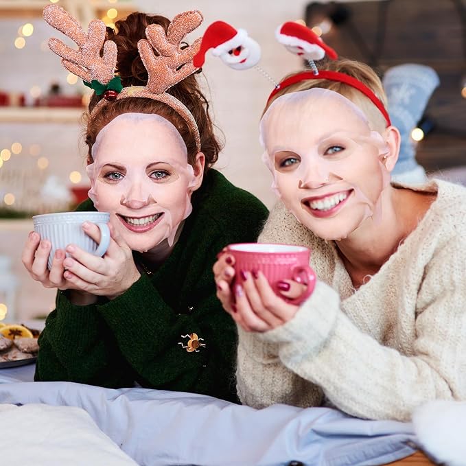 Timgle 48 Pcs Christmas Stocking Stuffers Bulk Facial Masks Skincare Face Sheet Masks Holiday Gifts for Women, Fragrance Hydrating Face Mask Spa Gifts Bulk for Coworker Adults Stocking Stuffer