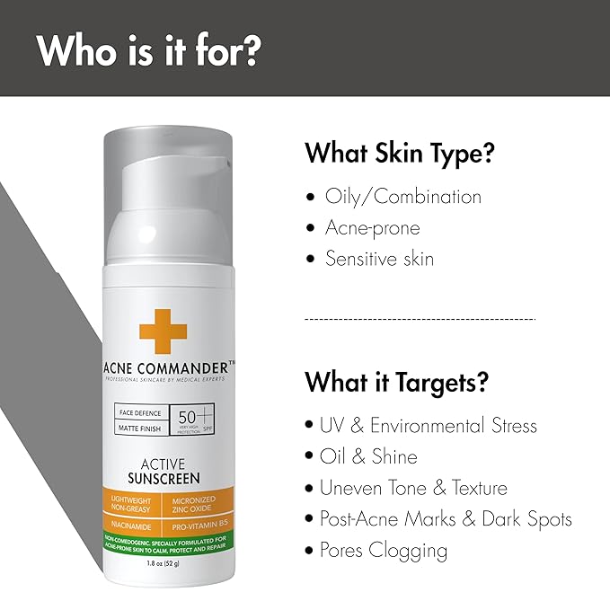 Breakout-Free Mineral SPF 50 Face Sunscreen – Zinc Oxide, Non-Comedogenic Broad-Spectrum UVA/UVB Protection for Sensitive & Acne-Prone Skin | Lightweight, Hydrating, Matte Finish & Water-Resistant 52G