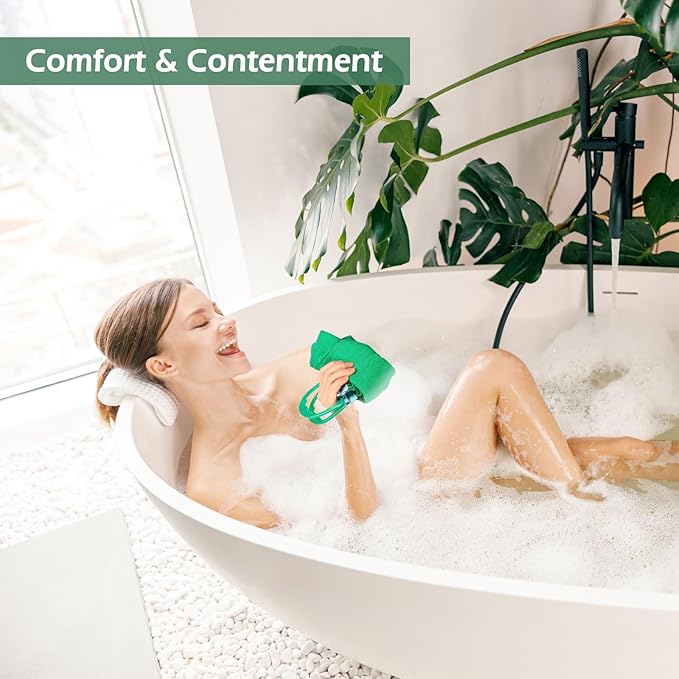 Exfoliating Back Scrubber, Body Back Scrubber Towel for Shower, Bath Wash Scrub Cloth Washcloth Washer for Men Women Exfoliation, Body Scrubbing Brush Exfoliator 500D