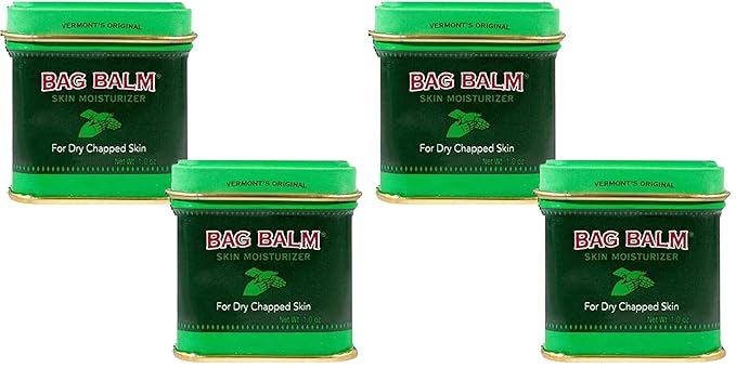 Bag Balm Vermont's Original for Dry Chapped Skin Conditions (1 Ounce Tin (4 Pack))