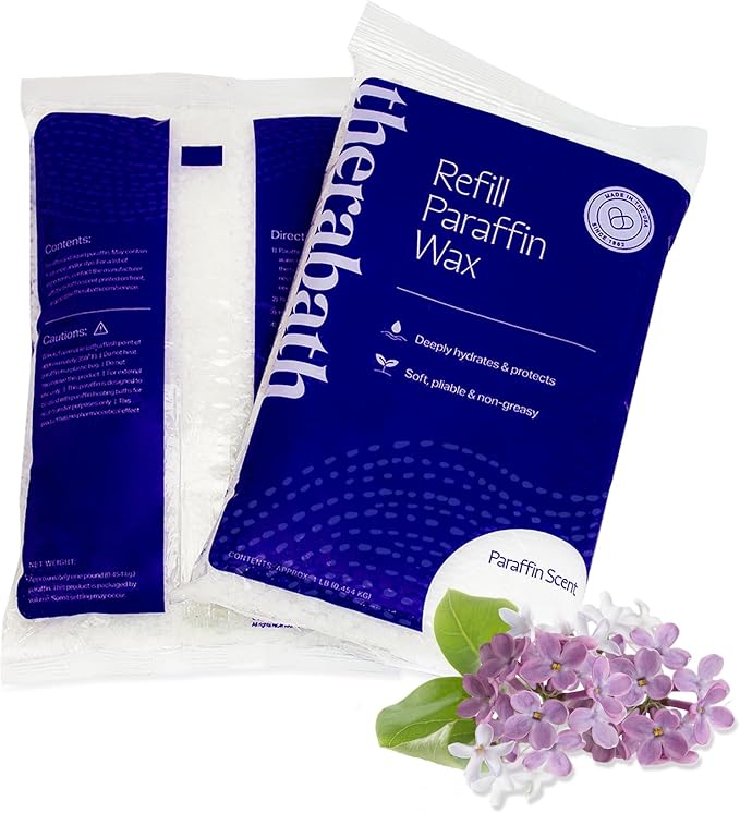 Therabath Paraffin Wax Refill - Thermotherapy - Use to Relieve Arthritis Discomfort, Stiff Muscles, & Dry Skin - For Hands, Feet, Body - Deeply Hydrates & Protects - Made in USA, 12 lb Blooming Lilacs
