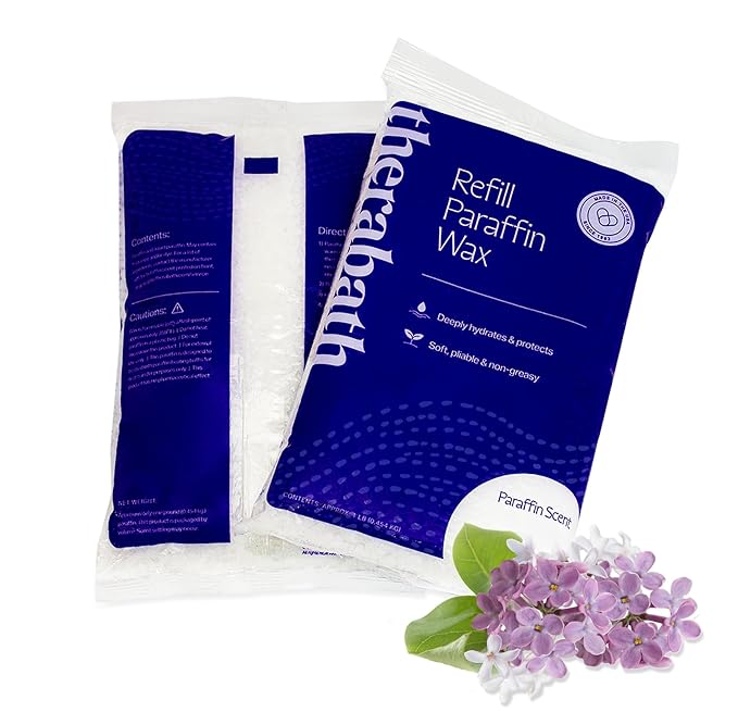Therabath Paraffin Wax Refill - Thermotherapy - Use to Relieve Arthritis Discomfort, Stiff Muscles, & Dry Skin - For Hands, Feet, Body - Deeply Hydrates & Protects - Made in USA, 24 lb Blooming Lilacs