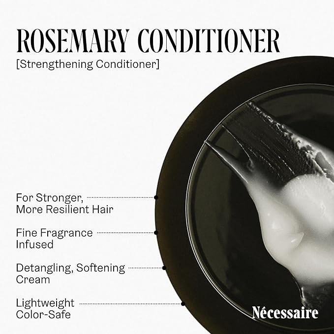 Nécessaire Rosemary Hair Duo | Multi-Protein Strengthening Shampoo + Conditioner Set For Thinning Hair. For Women + Men. Good For All Hair Types/Textures. Free Of Sulfates. Color-Safe. 250 ml / 8.4 oz