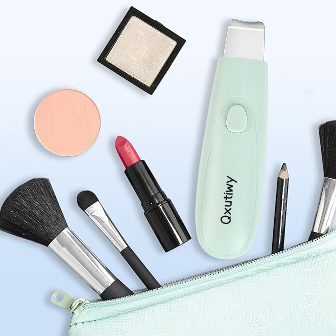 Skin Scrubber & Face Spatula - 2-in-1 Pore Cleaner Tool for Deep Cleansing, Blackhead Remover Tools with Two Silicone Brush Head, All Skin Types, Waterproof