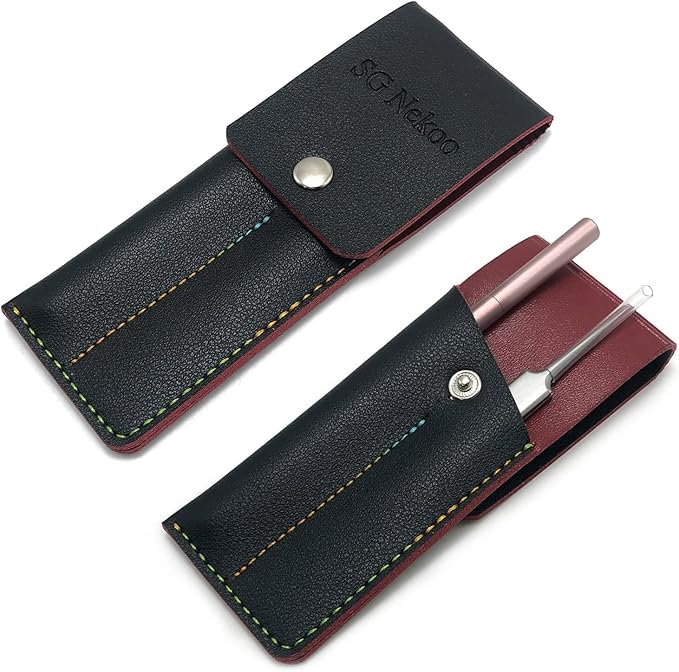 SGNEKOO Milia Remover Whitehead Extractor, Blackhead Tweezers with Angled Loop & Acne Needle Rose Gold in Case,Professional Facial Tool Kit