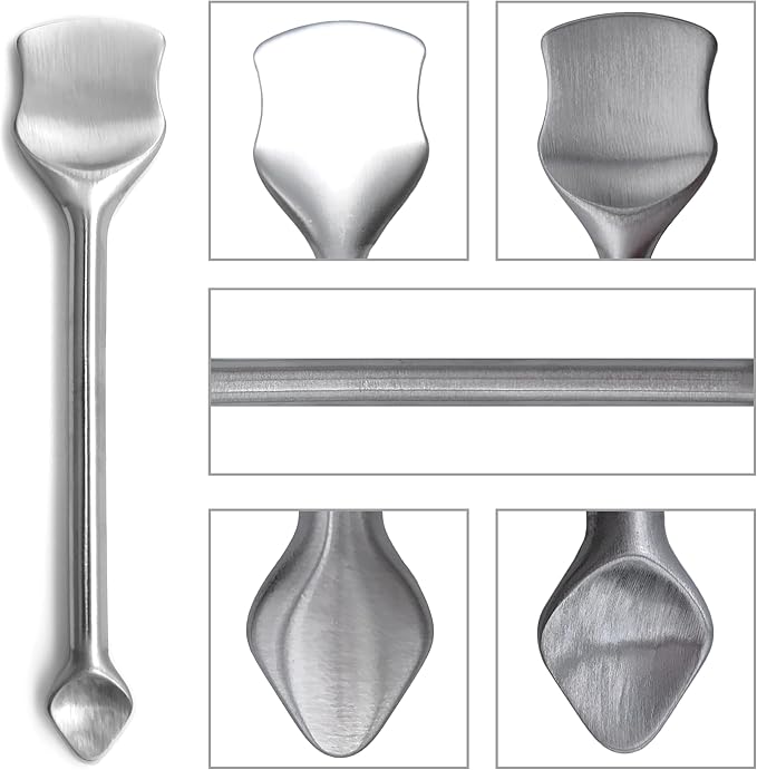 Pore Scraper, Stainless Steel Facial Cleaner Shovel, Double-Head Blackhead Remover Sticks, Face Skin Care Tool, Comedones Extractor Tools for Acne, Comedone, Blackhead, Whitehead, Pimple