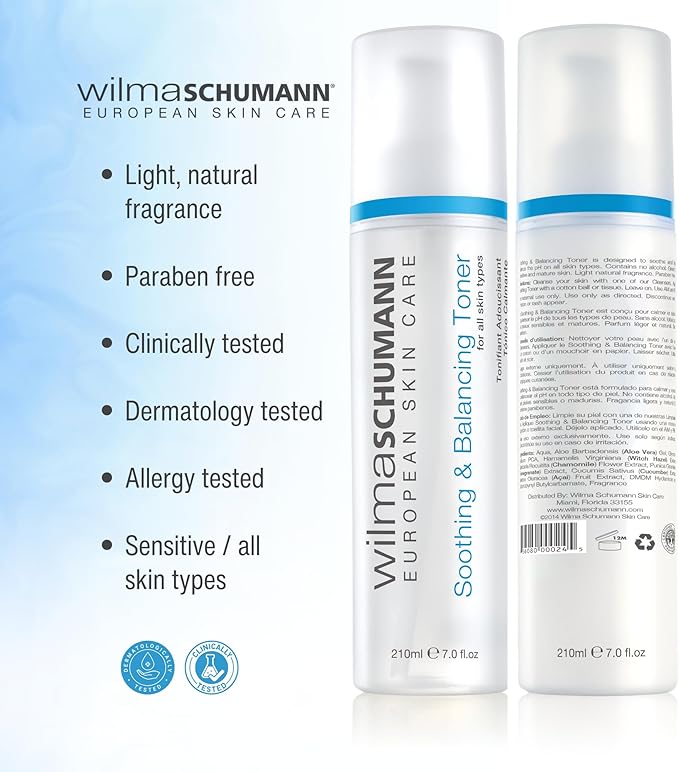 Wilma Schumann Hydrating Toner for Face, Soothing & Balancing Skin Toner, 7 oz