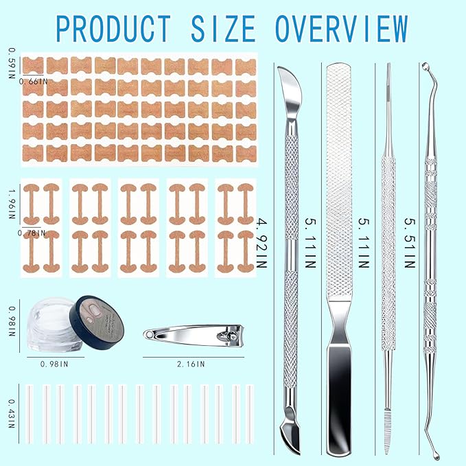 Ingrown Toenail Treatment,Professional Ingrown Toenail Removal Kit,Home Care Nail Clipper Set Suitable for Foot Care Repair