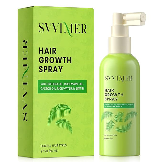 Svvimer Hair Growth Serum Spray - with Rosemary Batana Oil Biotin for Hair Loss and Thinning Hair - Thicker Fuller Hair for Women Men 2 Fl Oz (Pack of 1)