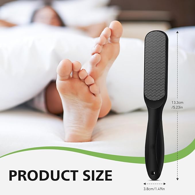 BALUCA Hard Skin Remover Nano Glass Foot File - Foot Callus Remover, Durable Foot Scrubber, Dead Skin Remover, Hygienic Pedicure Tool, Long Lasting Foot Buffer, Soft Smooth Feet, Black