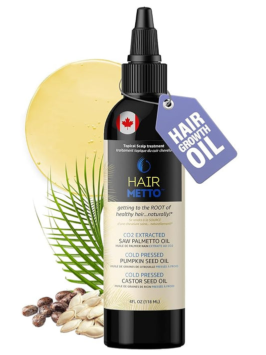 Pumpkin Seed Oil with Saw Palmetto Extract for Hair Growth – 10X Potency Targeted Scalp Treatment with Castor, Lavender Scent & Rosemary Oil for Growth, Stronger, Fuller Hair 4oz (118ml)