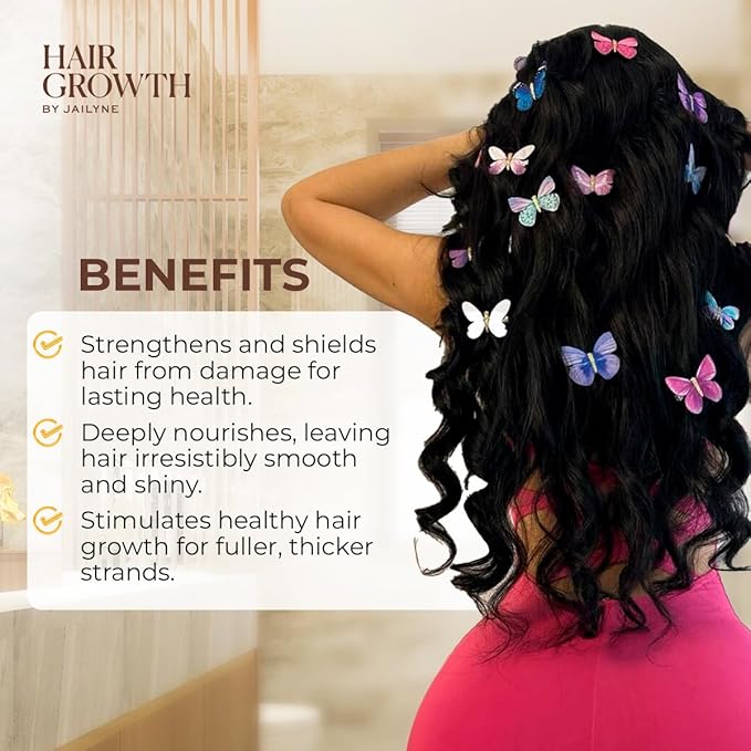 Hair Growth Conditioner by Jailyne Ojeda – Deeply Nourishing & Strengthening Formula with Biotin & Keratin – Promotes Thicker, Longer Hair – Made in USA