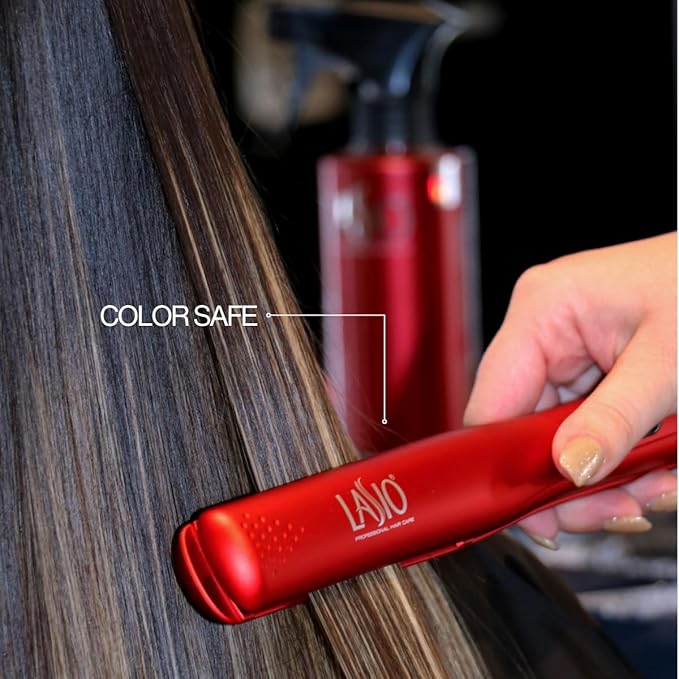 LASIO 1 Inch Pro Straight Ceramic Flat Iron Hair Straightener – Frizz-Free Shine, Salon-Quality Heat, 6 Temp Settings, Matte Finish, Digital Display, Tangle Resistant, For All Hair Types, Smooth & Sleek Styling