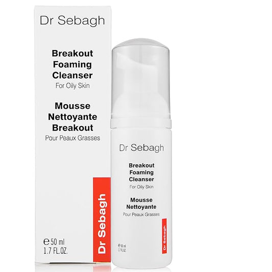 Dr Sebagh Breakout Foaming Cleanser (1.7 fl oz) - Face Wash for Acne Prone/Oily Skin - Purifies, Clears & Hydrates - Foam Face Wash for Oily Skin - Deep Pore Cleanser - Travel Size Facewash