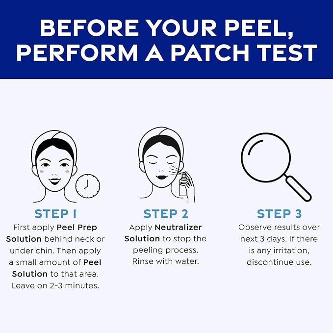 MedPeel Salicylic Acid Peel 30% Essential Peel Kit, Includes Peel, Prep, Neutralizer, Deep Strength Professional Grade Chemical Face Peel for all Skin Tones, 1oz/30ml (Kit of 3)