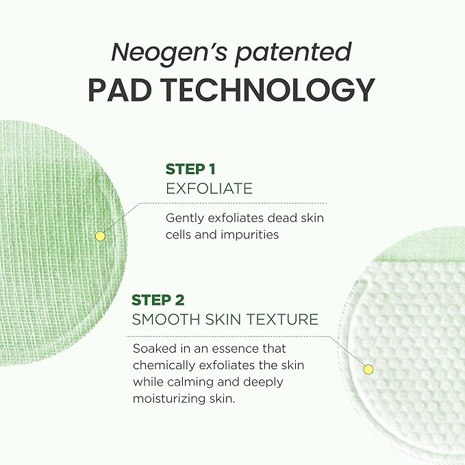 DERMALOGY by NEOGENLAB Bio-Peel Gauze Peeling Pads (Green Tea, 30 pads) - Exfoliating & Hydrating & Soothing Peeling Pad with PHA & Green Tea & Centella Asiatica - Korean Skin Care