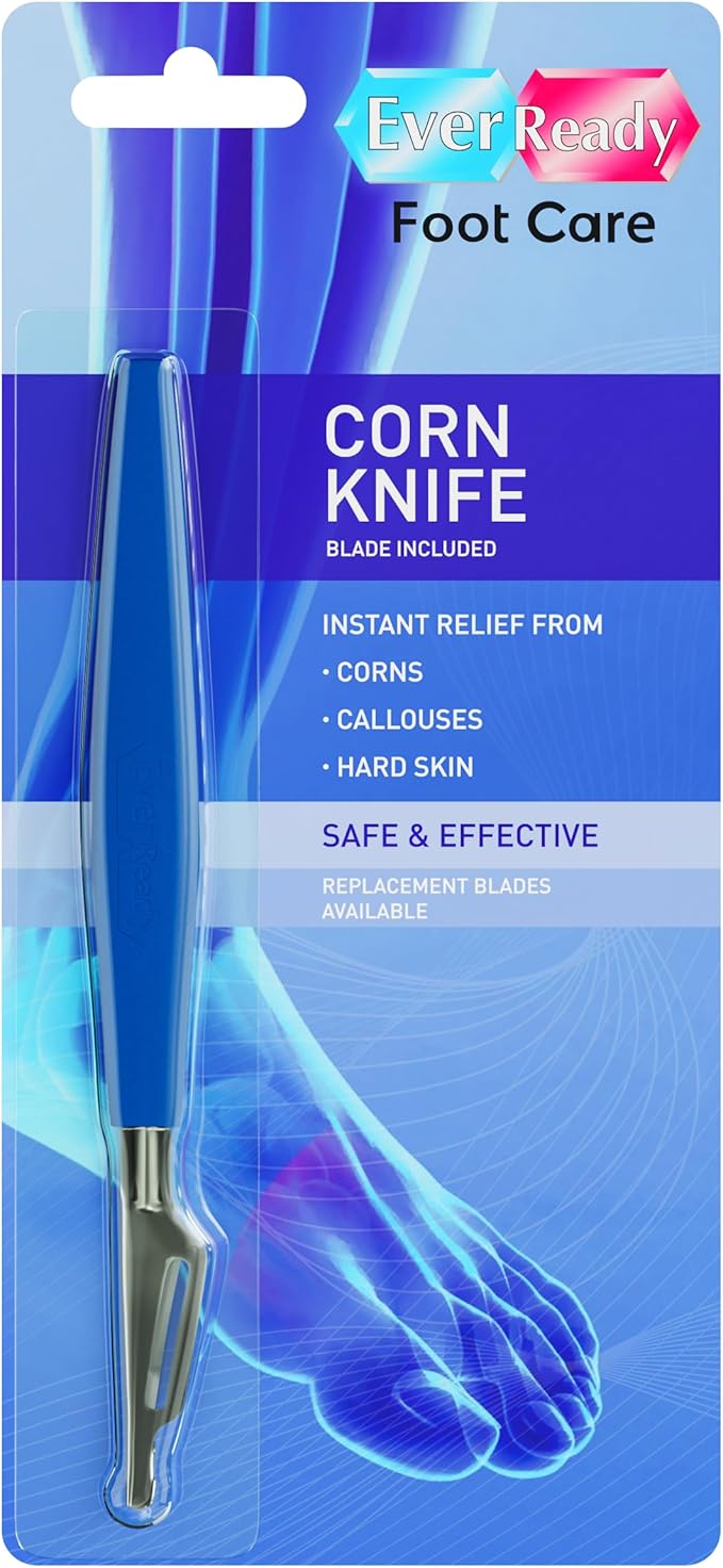 Ever Ready Corn & Callus Trimmer - Instant Relief from Corns & Calluses | Removes Dry, Hard & Cracked Skin | Home Pedicure Treatment for Footcare