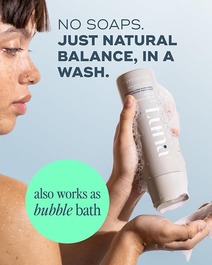 Luna Daily Feminine Wash, Fresh Jasmine & Ylang Ylang Scent | pH-Balanced Body Wash for Women | Moisturizing Aloe Vera & Prebiotics | Sensitive Daily Cleanser & Pregnancy-Safe, 250ml