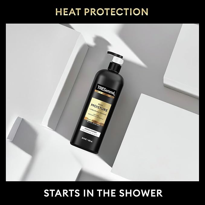 TRESemmé Rich Moisture Hydrating Shampoo 3 Count for Dry Hair Formulated With Pro Style Technology 28 Fl Oz