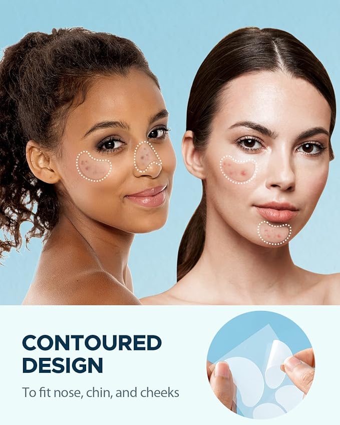 LitBear Large Acne Pimple Patches, 6 Sizes 100 Patches for Large Breakouts, Acne Patches for Face, Chin or Body, Acne Spot Patch with Tea Tree & Calendula Oil, Hydrocolloid Bandages for Acne Skin