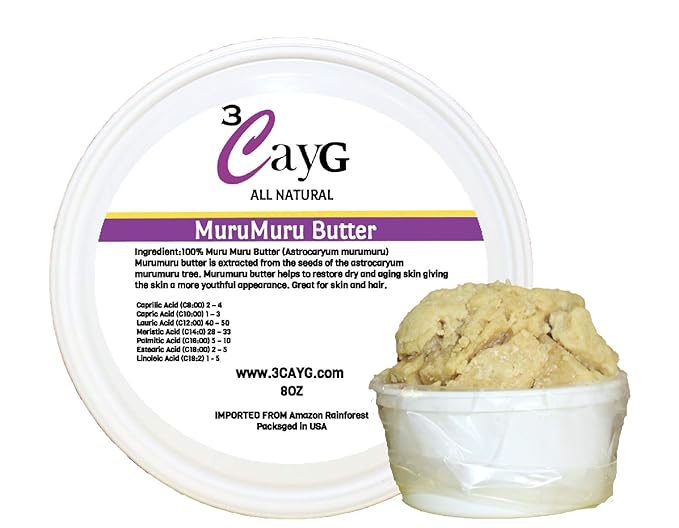 3CayG Premium 8oz Raw MuruMuru Butter- Natural and Nourishing