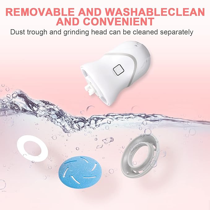 Professional Electric Feet Callus Remover,Portable Rechargeable Foot File Pedicure Tools with Vacuum Adsorption Foot Grinder 2 Speed 3 Grinding Heads, Ideal for Dead Skin/Powerful Exfoliation