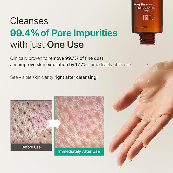 ACWELL Licorice pH Balancing Cleansing Toner 5.07 fl.oz. - PH5.5 Hydrating Makeup Cleansing Astringent - Skin Clearing, Reduce Pigmentation, Acne and Dark Spots