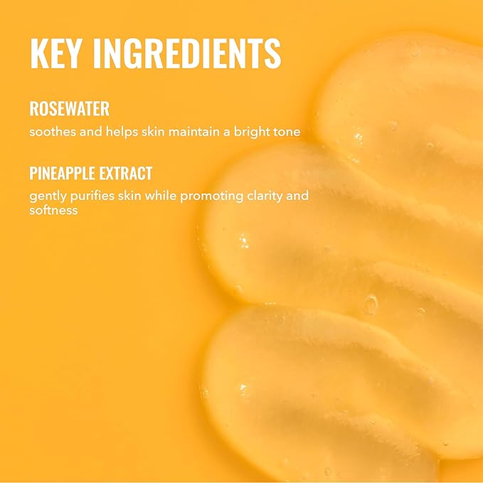 Good Molecules Hydrating Facial Cleansing Gel - Face Wash with Rosewater and Pineapple Extracts to Brighten, Cleanse, and Moisturize - Facial Cleanser, Skin Care