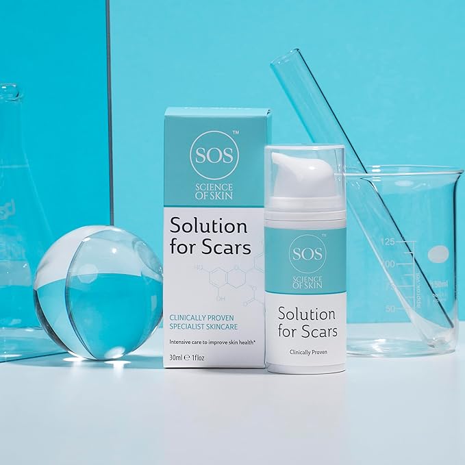 Science of Skin Solution for Scars - Clinically Proven Active Scar Cream. Reduces The Appearance of Old & New Scars. Clinically Proven to Reduce The Appearance of Scarring (Single Unit)