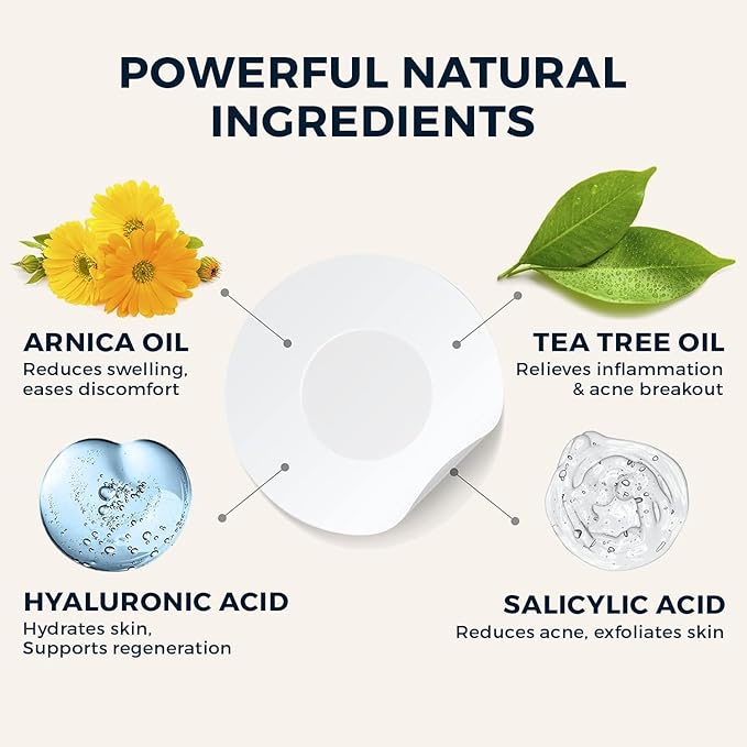 Pimple Patches for a Face Pack of 324, Acne Patches Hydrocolloid Patches for Covering Zits and Blemishes for Skin Care Spot Day and Night with Salicylic Acid, Tea Tree Oil 9 Star Patches