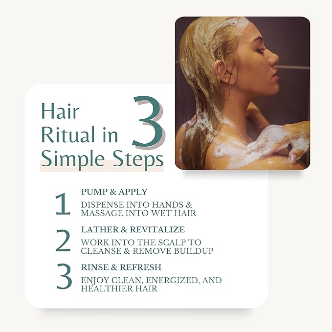 Rosemary Oil Shampoo with Biotin for Thinning Hair & Anti-Hair Loss, Strengthening Botanical Formula, Women & Men, Sulfate-Free, Organic, 16 fl oz