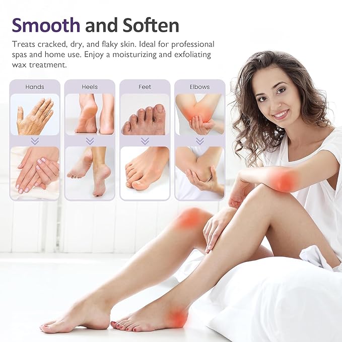 Sunvivi Paraffin Wax Machine for Hand and Feet 4000ml Large Capacity Paraffin Bath Machine for Hands w/ 8Pack Refills