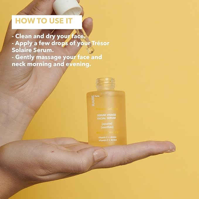 RARE Paris Trésor Solaire Soothing Kit — 5 Sheet Masks, 30 Pairs Under-Eye Patches & 1 Soothing Face Serum | 1-Month Comfort Routine