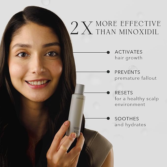 Kiwabi Root Beauté Regrowth Hair Serum – Lightweight Hair Growth Serum for Men and Women – Help Prevent Hair Loss for Thicker, Stronger Strands – Fragrance-Free & Fast-Absorbing (2.1 fl oz)