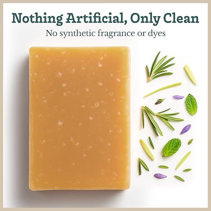 Southern Natural Goat Milk Soap Bar - 3 Pack Essential Oil Blend - For Dry Sensitive Skin. Natural Handmade Face & Body Soap For Men & Women. (Net 12 oz)