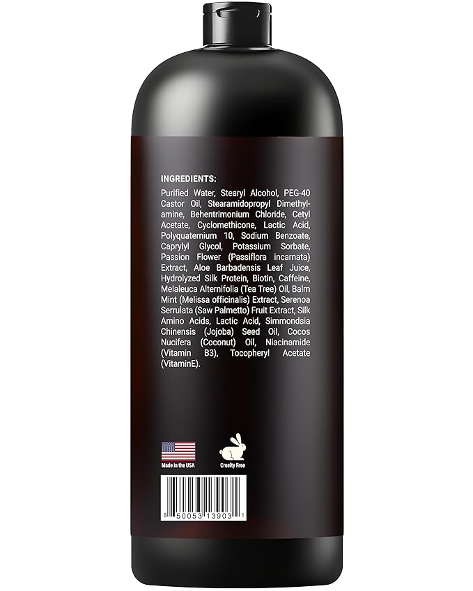 Biotin Conditioner with Keratin - Intense Repair & Strength Boost Formula - Nourishes Scalp for Healthy Hair Growth, with Tea Tree Oil & DHT Blockers, for Men & Women, 16 fl oz - SOULSPA PURE