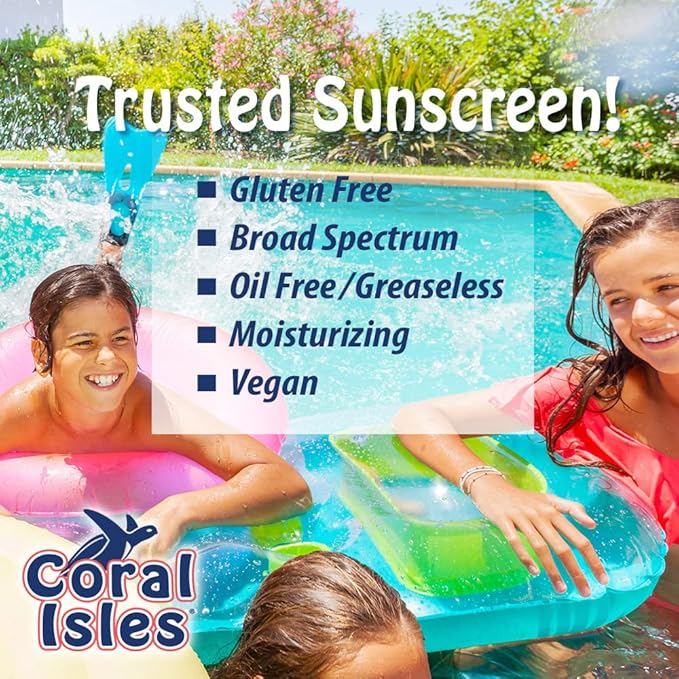 Coral Isles Sunscreen Spray SPF 50 - Hawaii Compliant - Oxybenzone & Octinoxate Free - Broad Spectrum - Water Resistant, 6 Fl Oz (Pack of 3)