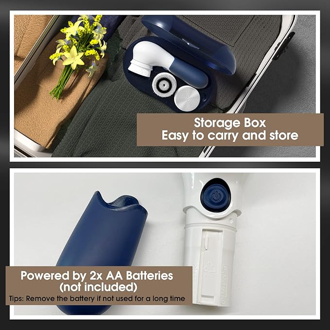 Facial Cleansing Brush: Face Scrubber for Men and Women - Face Brushes for Deep Cleansing and Exfoliating