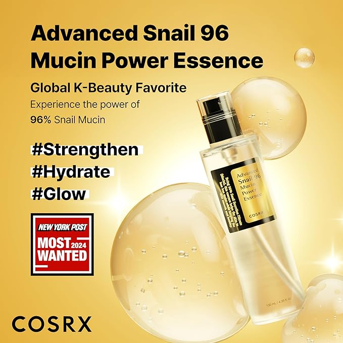 COSRX Snail Mucin Repairing Serum 100ml, Hydrating Serum for Face with Snail Secretion Filtrate for Dull Skin & Fine Lines, Korean Skin Care, Stocking Stuffers for Women