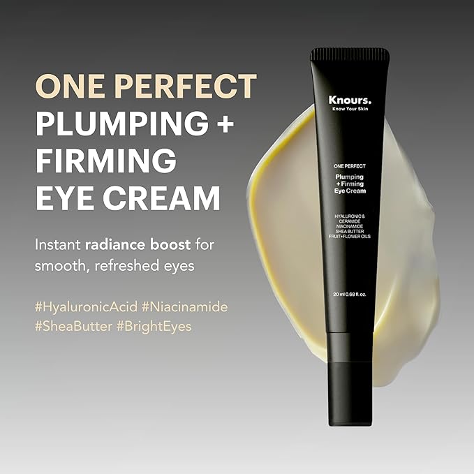 One Perfect Firming + Plumping Eye Cream with Hyaluronic & Ceramide Niacinamide Shea Butter Fruit + Flower Oils for a refreshed, Smooth Look, New & Improved Formula 20ml/0.68 fl. oz.