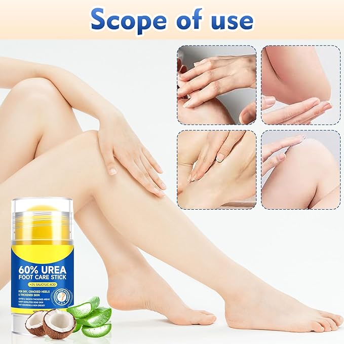 60% Urea Hydrating and Anti-Cracking Foot Cream, 2026 New Upgraded Moisturising and Relieves Cracking and Dryness Foot Cream, Hand Foot Lotion Heel Stick Repairs (1)