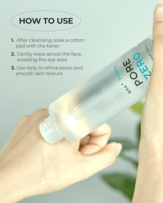 BE THE SKIN BHA+ Pore Zero Daily Exfoliating Toner - Pore Refining Korean Face Toner for Acne Prone Skin - Salicylic Acid for Pores and Sebum, 5.07 fl.oz.