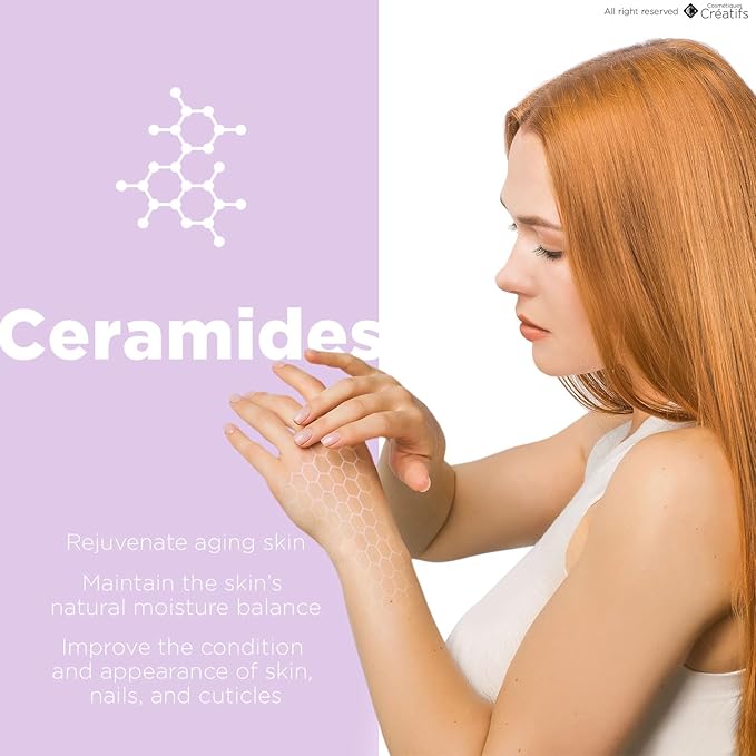 Moisturizing Hand Cream for Dry, Cracked Hands, Nails and Cuticles - 3.4 fl. oz. - Anti-Aging Skin Moisturizer with Vitamin E, Shea Butter, and Ceramides