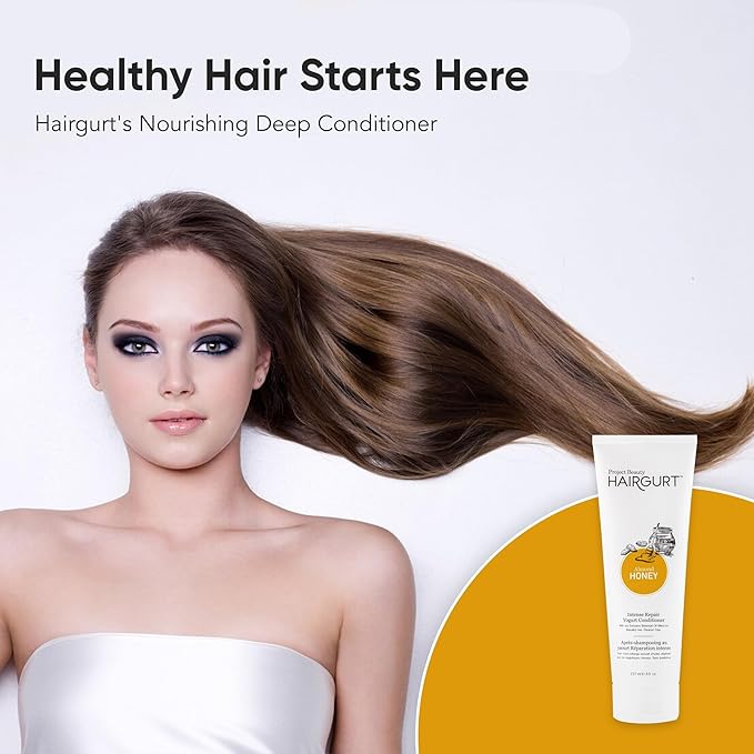 Almond Honey Intense Repair Yogurt Conditioner – Deep Moisture for Dry & Brittle Hair – Sulfate-Free, Natural Ingredients, 8 oz